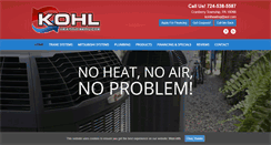 Desktop Screenshot of kohlheatingandair.com